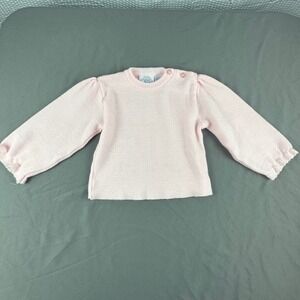 Vintage Mine Alone Pink Baby Sweater 24 Months Acrylic Made in Philippines